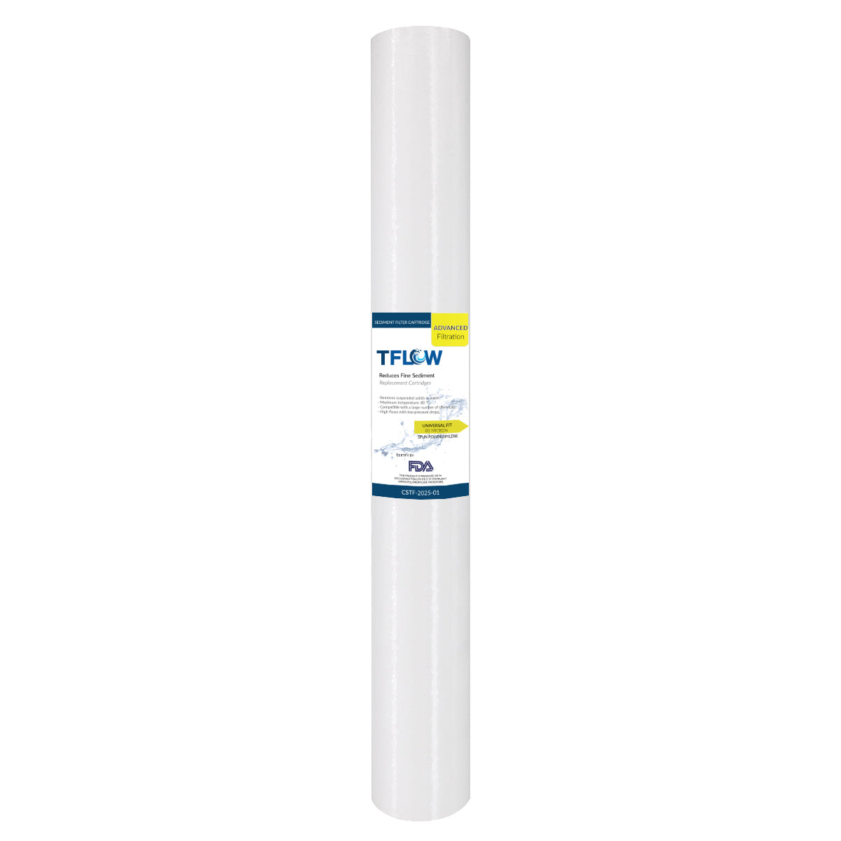 Cartucho Polyspun de 20" x 2.5" – 75 Micras – 100% Polipropileno – Pre-filtración para sistemas de tratamiento de agua. Pre-filtración para sistemas de ósmosis inversa industriales
Filtración primaria en maquilas, plantas de producción y fábricas