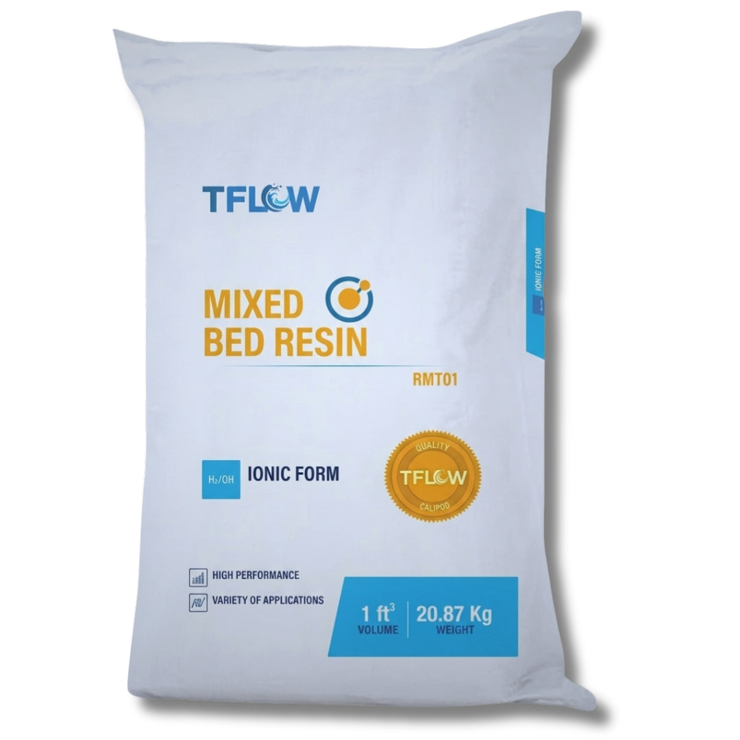 Resina Mixta (Resina Aniónica y Resina Catiónica) - 1 pie³ - Forma Iónica: H+/OH- - TFLOW