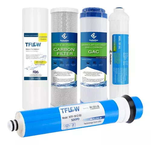 Kit de Repuesto para Ósmosis Inversa - 5 Etapas 50 GPD - TFLOW