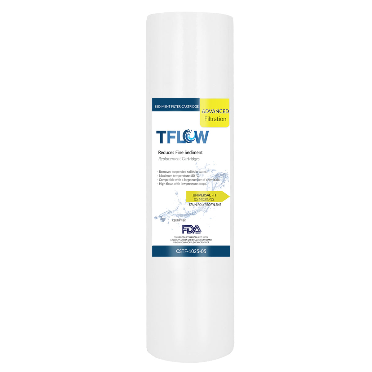 Paquete de Cartuchos Polyspun para Sedimento - 10" X 2.5" - 5 Micras - TFLOW
