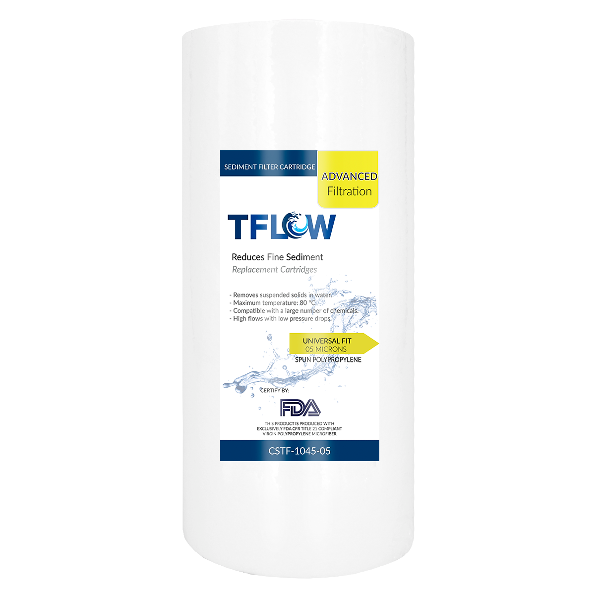Paquete de Cartuchos Polyspun para Sedimento - 10" X 4.5" - 5 Micras - TFLOW