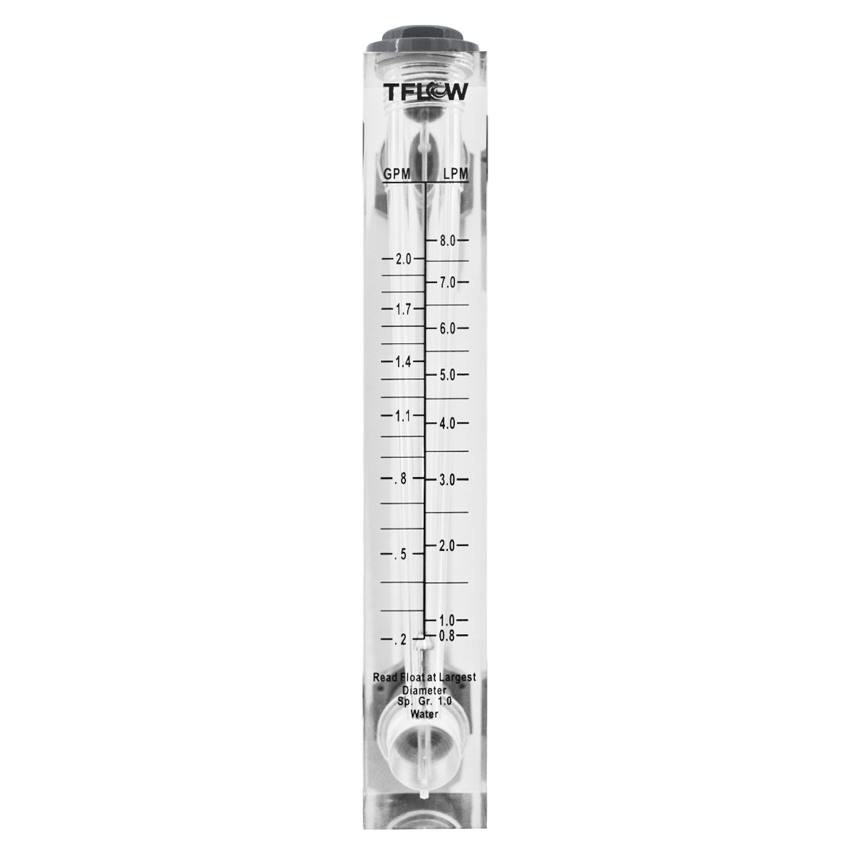 Flujómetro para Panel - 0.2 - 2 GPM de Rango - TFLOW