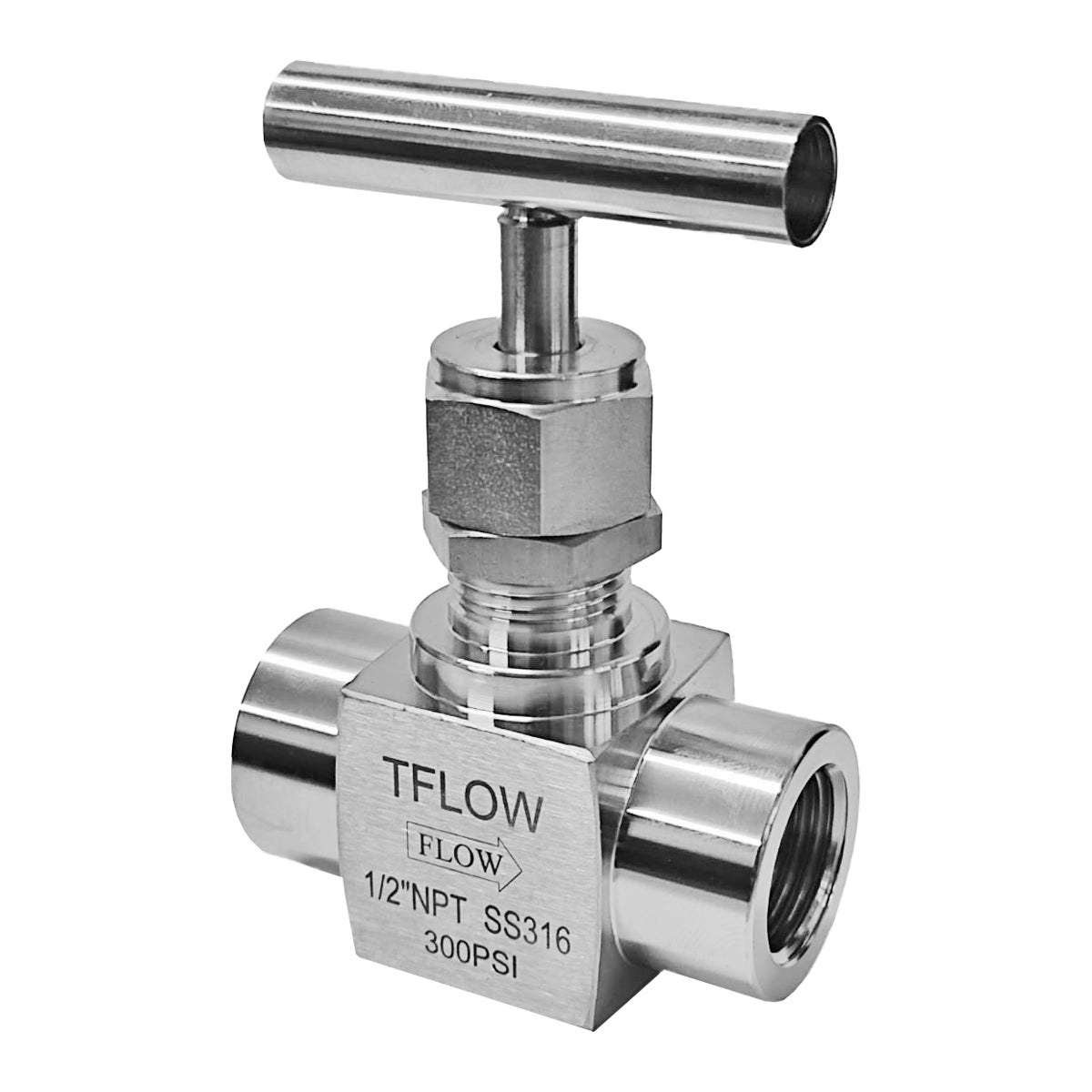 Válvula de Restricción - Acero Inoxidable 316 - 1/2" NPT - 300 Max. PSI - TFLOW