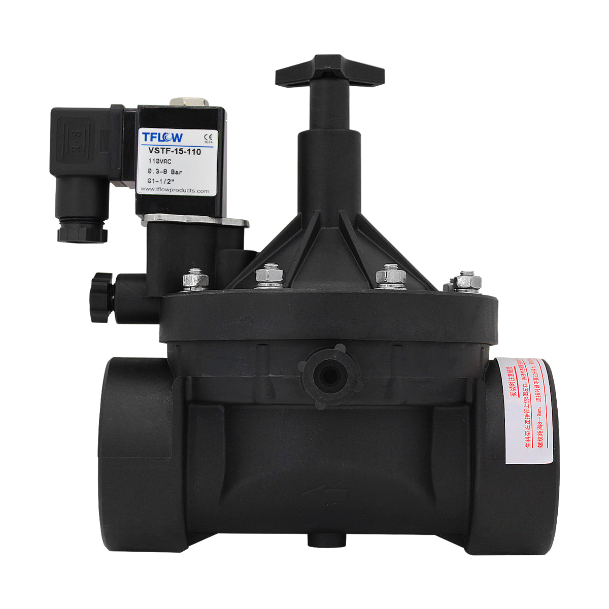 Válvula Solenoide Normalmente Cerrada - 1.5" Ent./Sal. - 110V - TFLOW