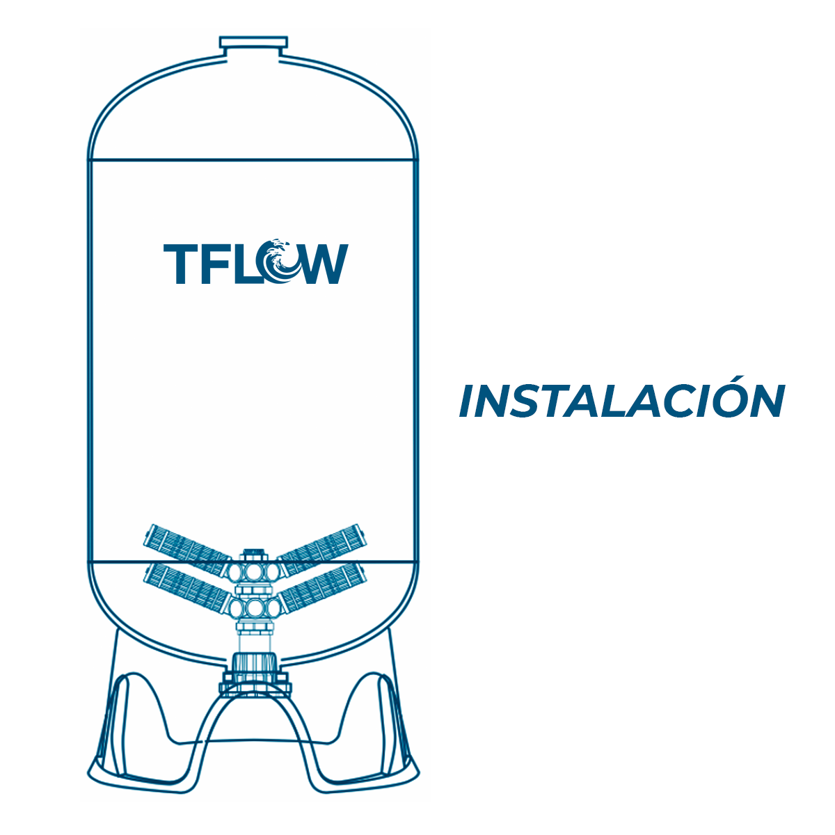 Distribuidor Alto para Tanque - Incluye Laterales - TFLOW