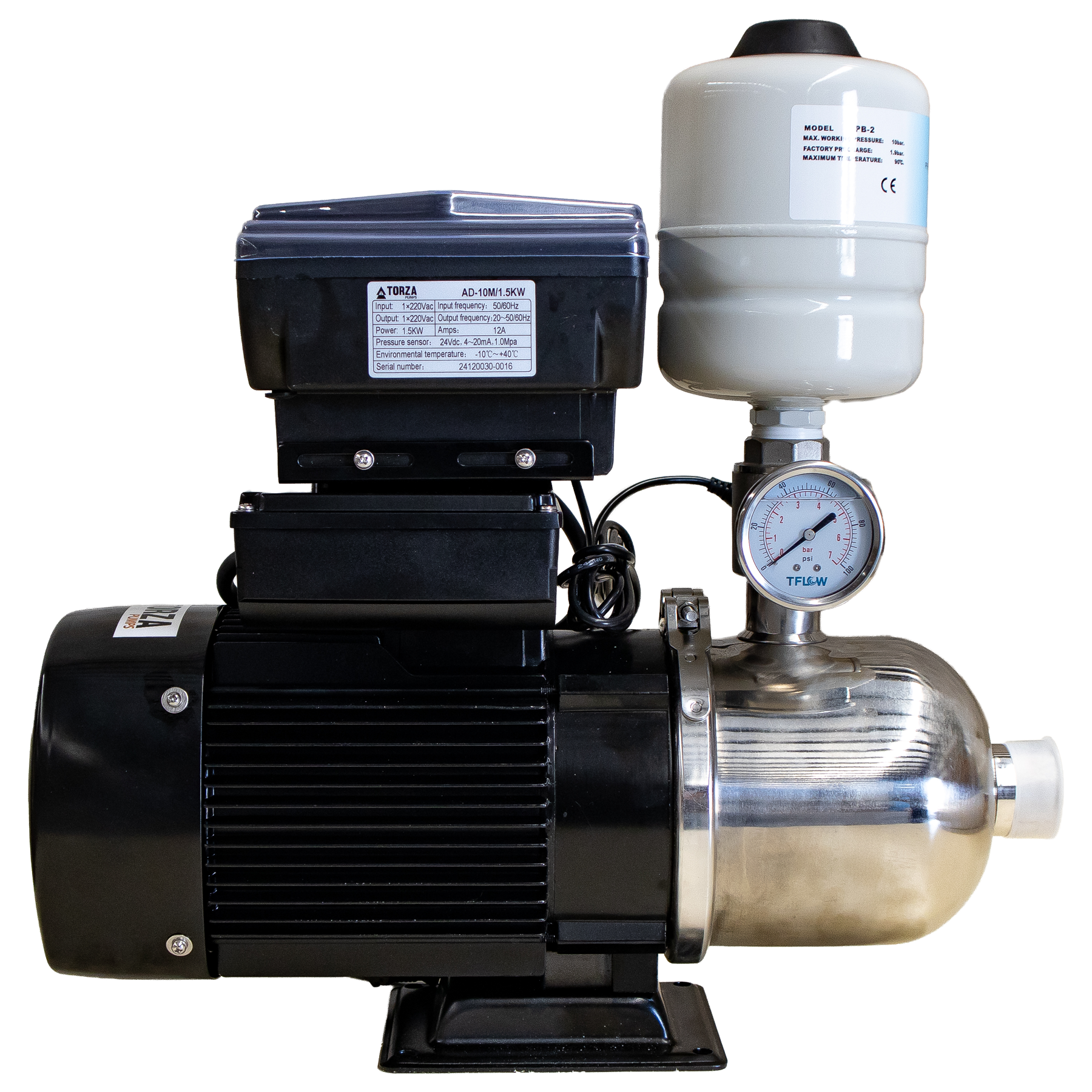 Sistema de presión constante con variador de velocidad- 2 HP- 220V 1F- TORZA