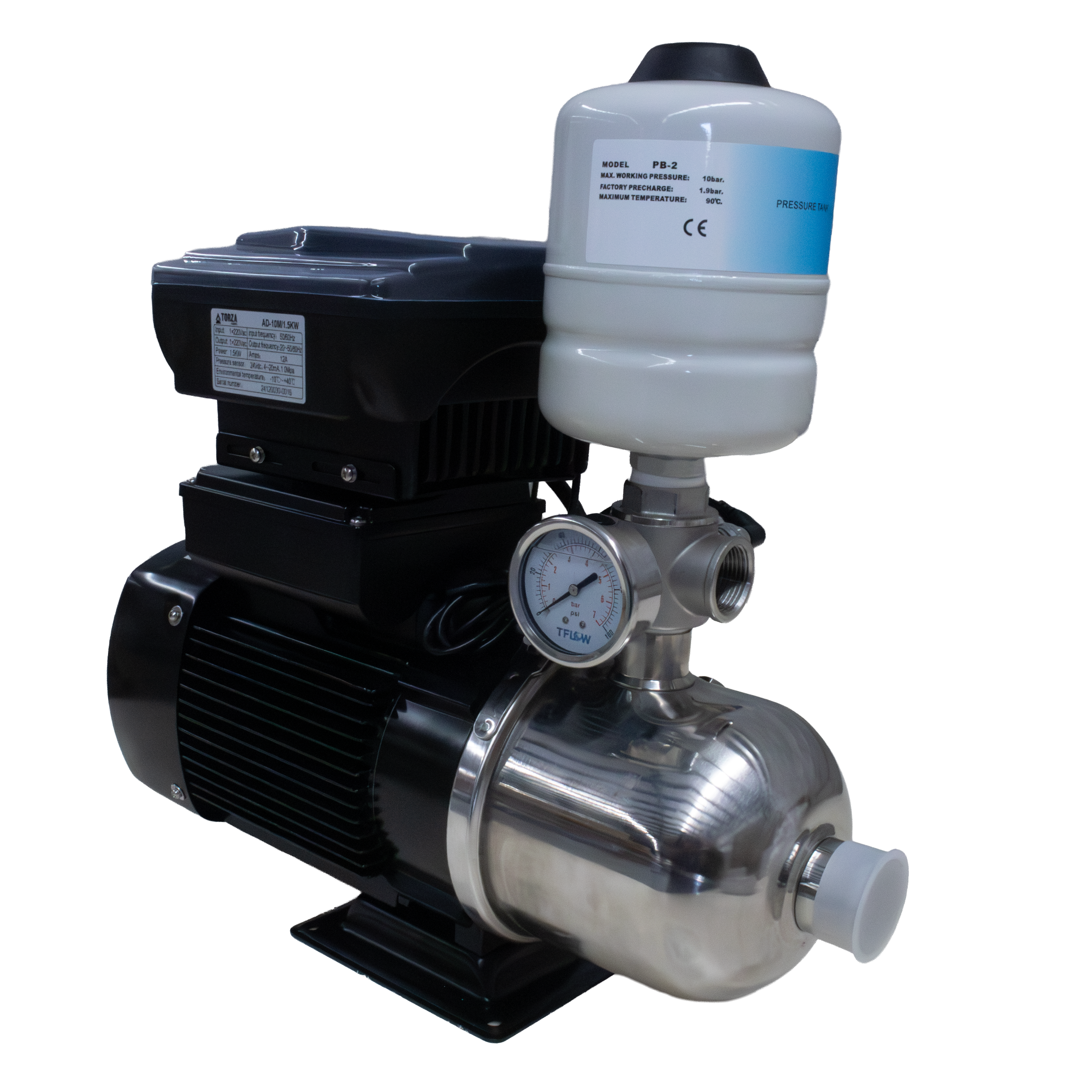 Sistema de presión constante con variador de velocidad- 2 HP- 220V 1F- TORZA
