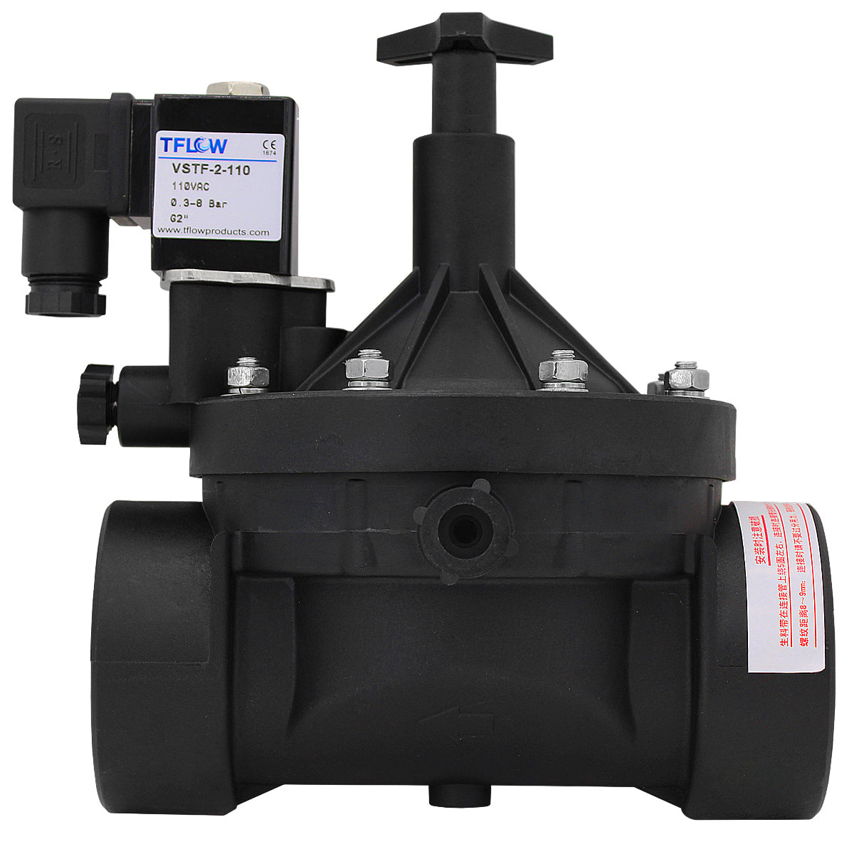 Válvula Solenoide Normalmente Cerrada - 3" Ent./Sal. - 110V - TFLOW