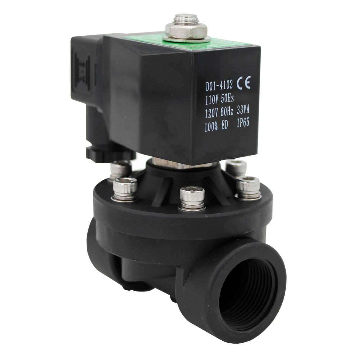 Válvula Solenoide Normalmente Cerrada - 3/4" Ent./Sal. - 220V - TFLOW