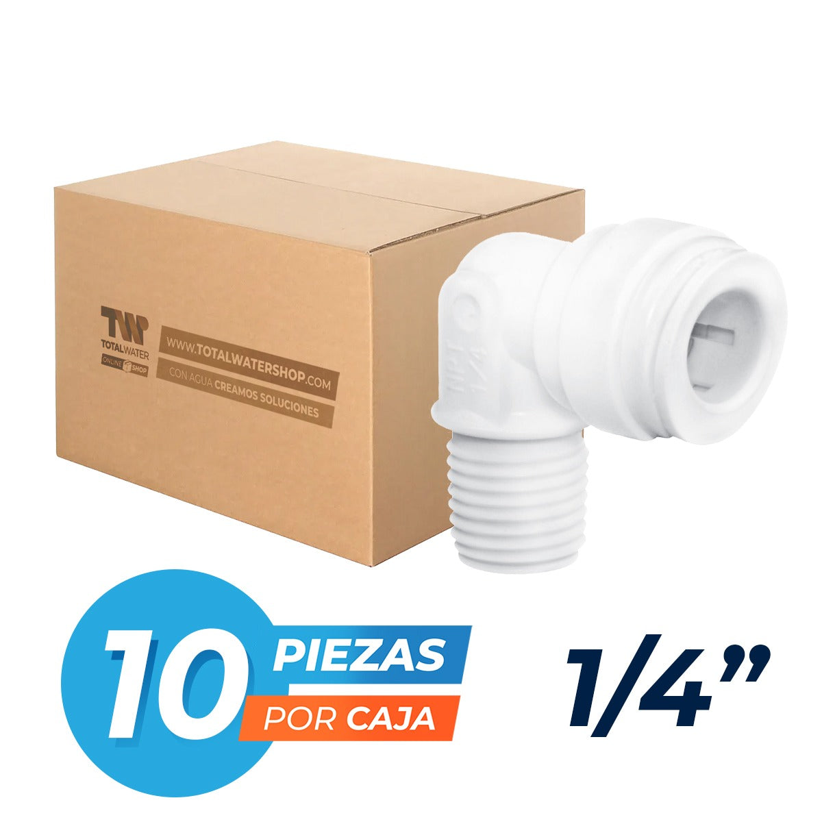 Paquete de Conexión Rápida Codo Restrictor  (Manguera ↑→ Rosca)
