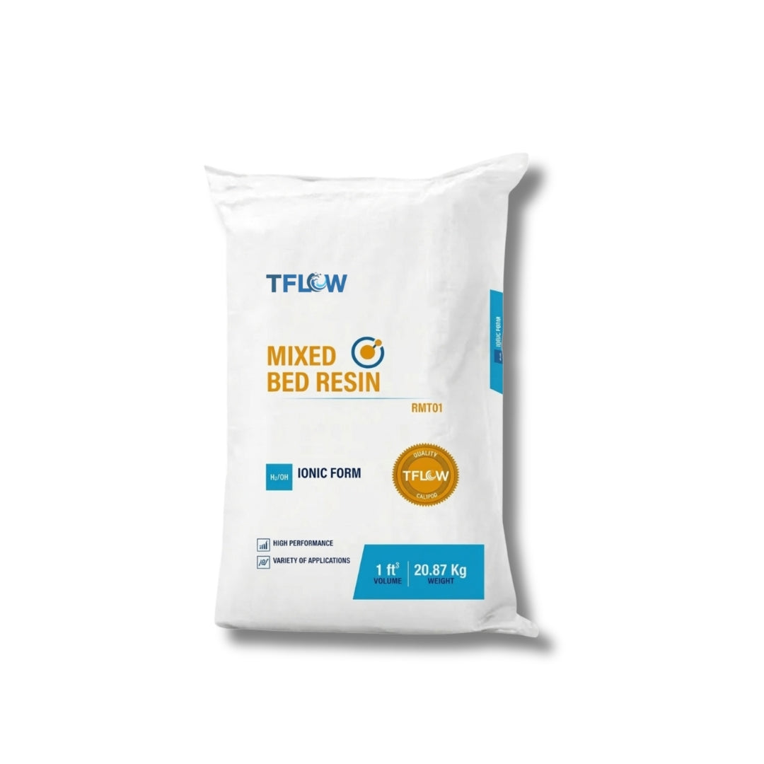 Resina Mixta (Resina Aniónica y Resina Catiónica) - 1 pie³ - Forma Iónica: H+/OH- - TFLOW