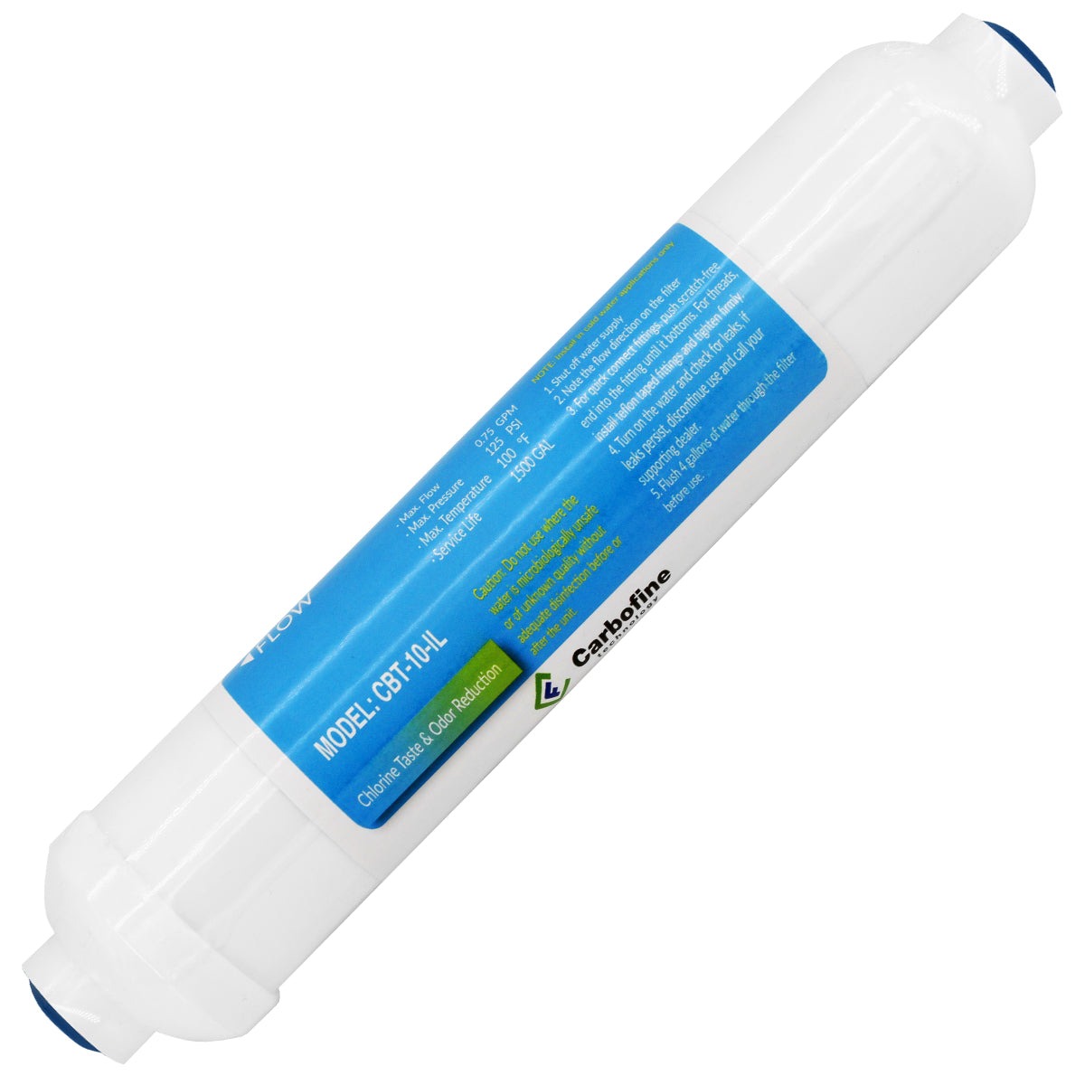 Paquete de Cartuchos en Línea de Carbón Activado - 10" x 2.5" - CARBOFINE