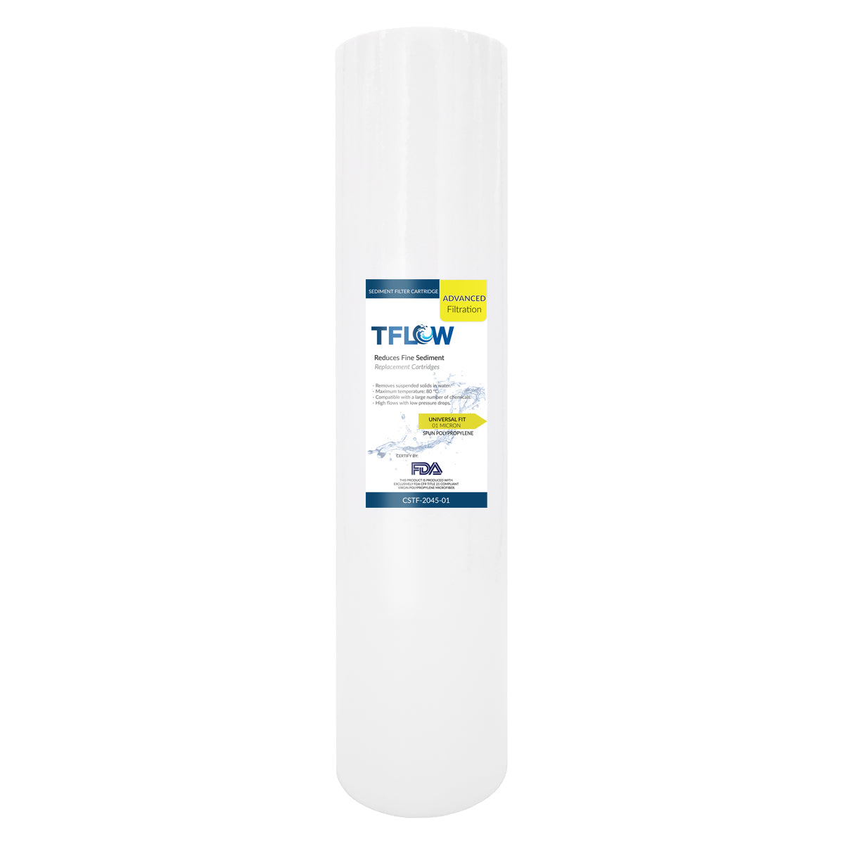 Paquete de Cartuchos Polyspun para Sedimento - 20" X 4.5" - 50 Micras - TFLOW