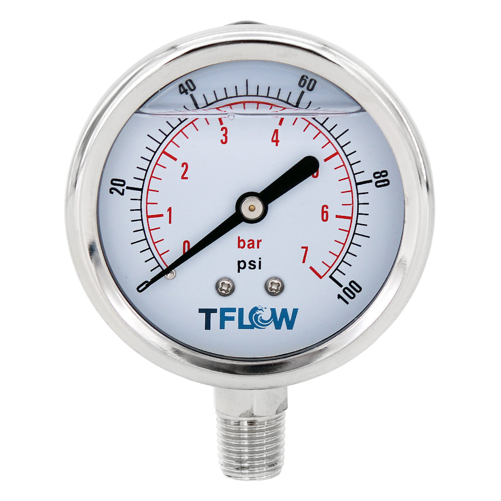 MEASUREMAN Dimensioni Quadrante Da 4, Manometro Idraulico Riempito Di MEASUREMAN Dimensioni Quadrante Da 4, Manometro Idraulico Riempito Di