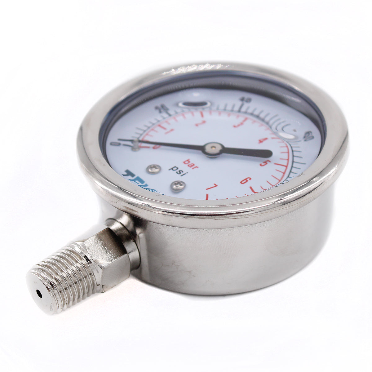 Manometro In Glicerina Da Incasso, Anello Frontale, 63mm, 0 Fino A 100 Bar - Foto 4