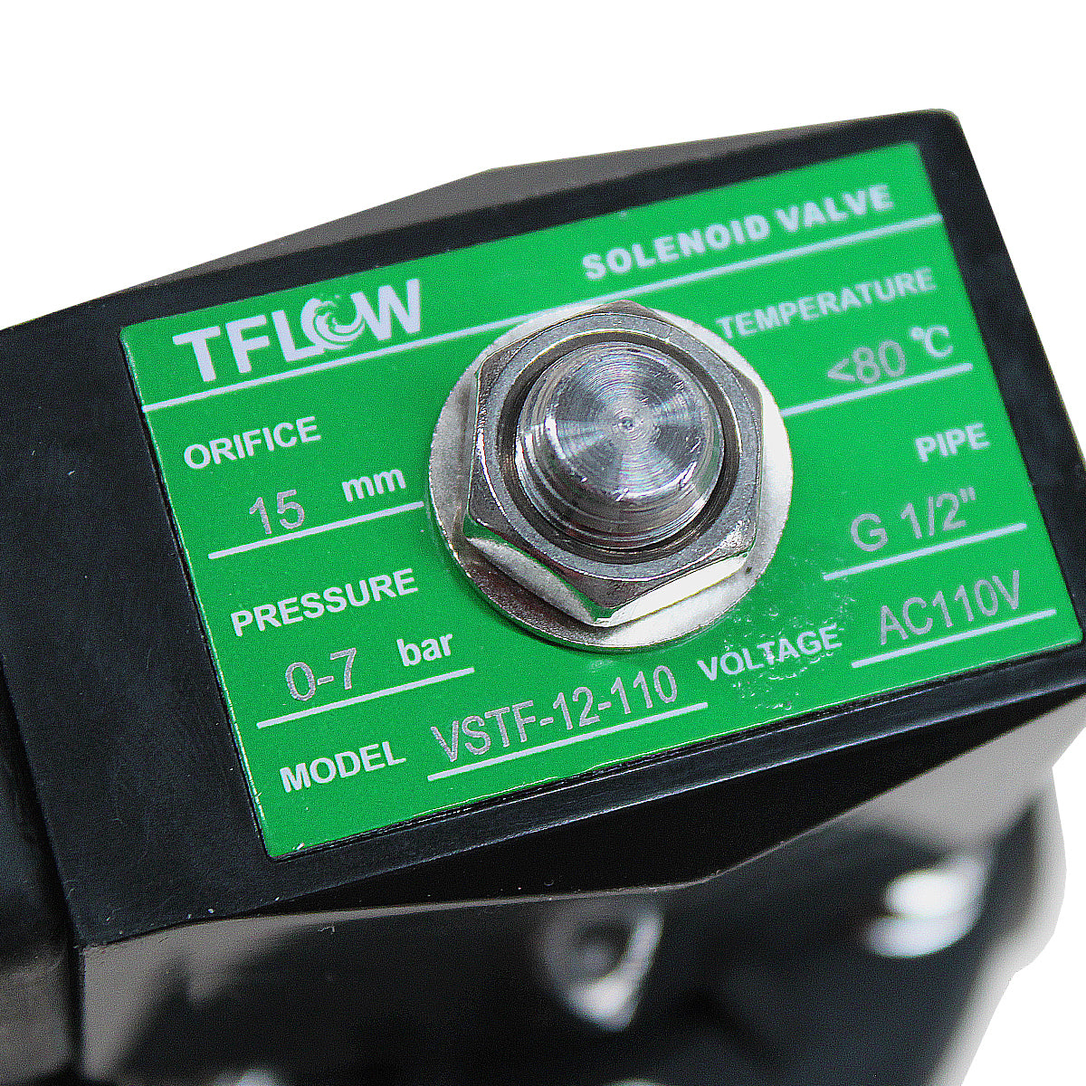 Válvula Solenoide Normalmente Cerrada - 1/2" Ent./Sal. - 110V - TFLOW